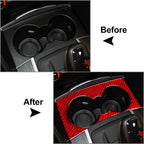 Cup Holder Panel Cover Trim for Alfa Romeo Giulia (2017–2019) Red