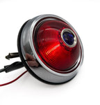 Tail Lights Pair with Blue Dot for Pontiac 1950 Round Style Glass Lens