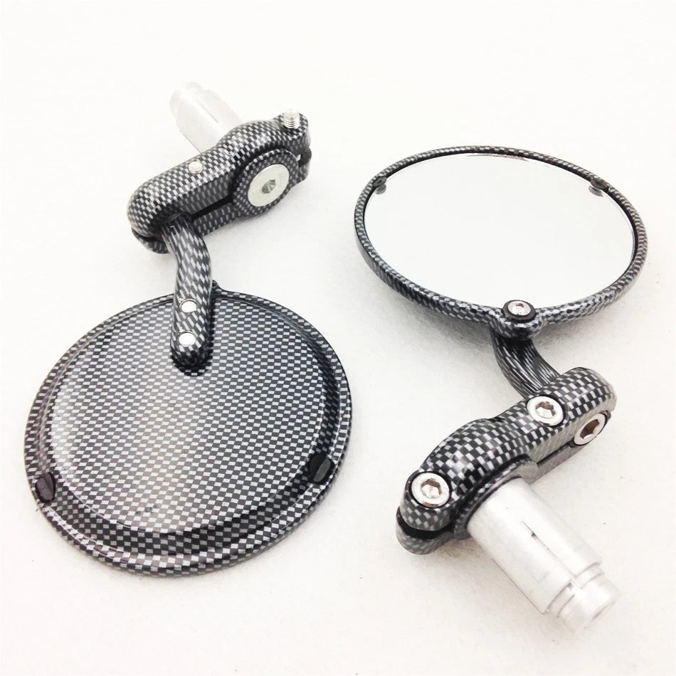Carbon Fiber 7/8" Handlebar End Mirrors for Honda Grom 125 (2014–2020)