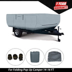 Waterproof Breathable Trailer Cover for Folding Pop Up Camper (14-16FT)