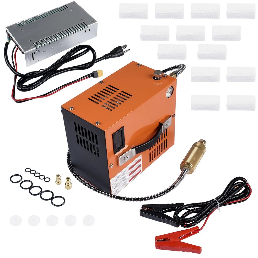 Air Compressor for 12V DC or 110V AC (4500 PSI, 30 MPA)