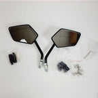 Set of 2 Motorcycle Mirrors for Multi Fit (ZPC808A-2) Black
