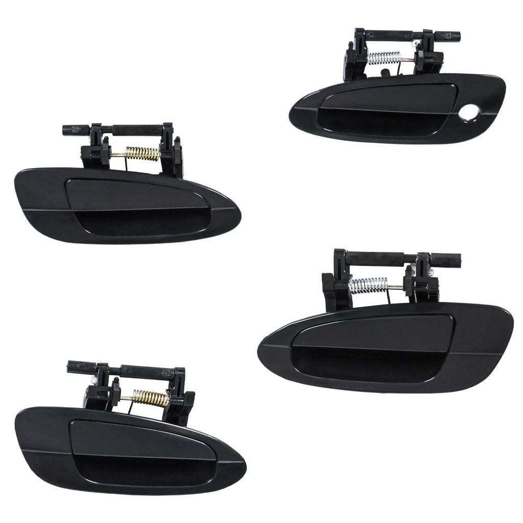 Door Handle Set of 4 Smooth Black for Nissan Altima (2002–2006)