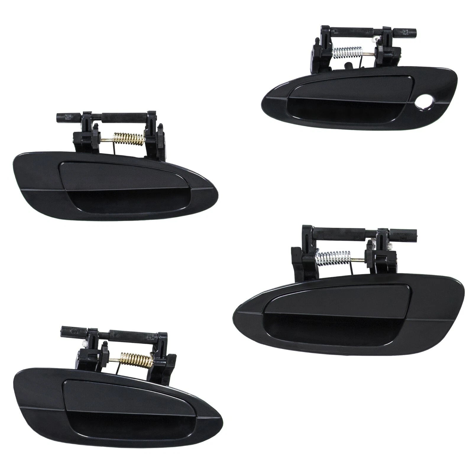 Door Handle Set of 4 Smooth Black for Nissan Altima (2002–2006)