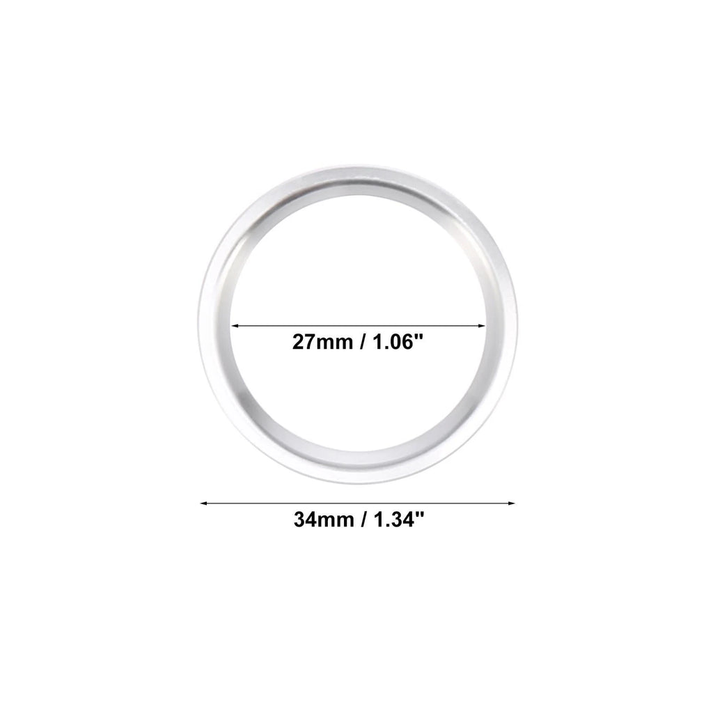 Set of 2 Silver Tone Engine Start Button Decorative Ring Covers for Audi A4L A6L Q5 A5 A7