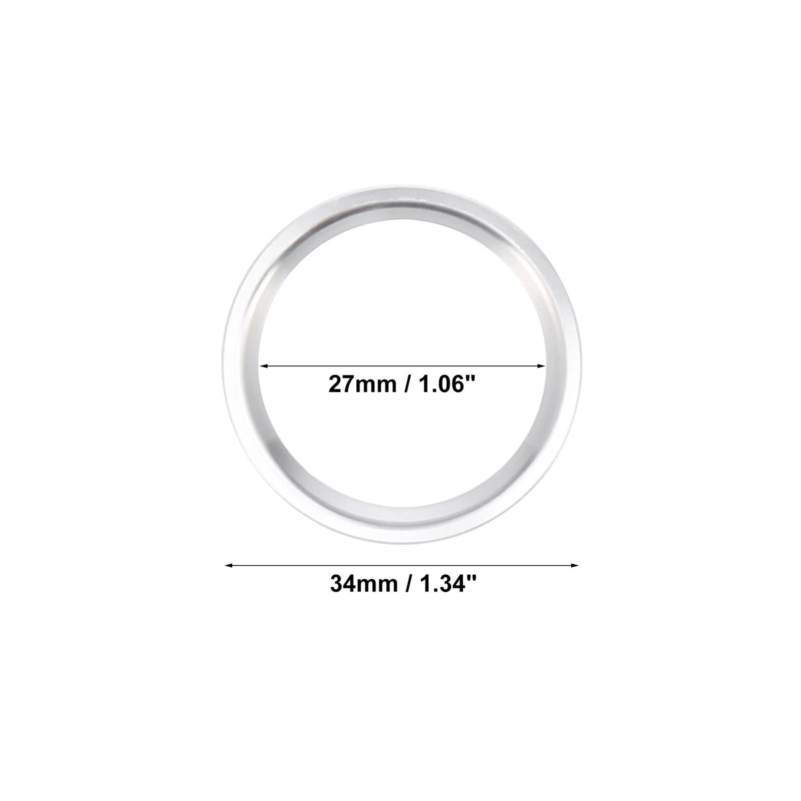 Set of 2 Silver Tone Engine Start Button Decorative Ring Covers for Audi A4L A6L Q5 A5 A7