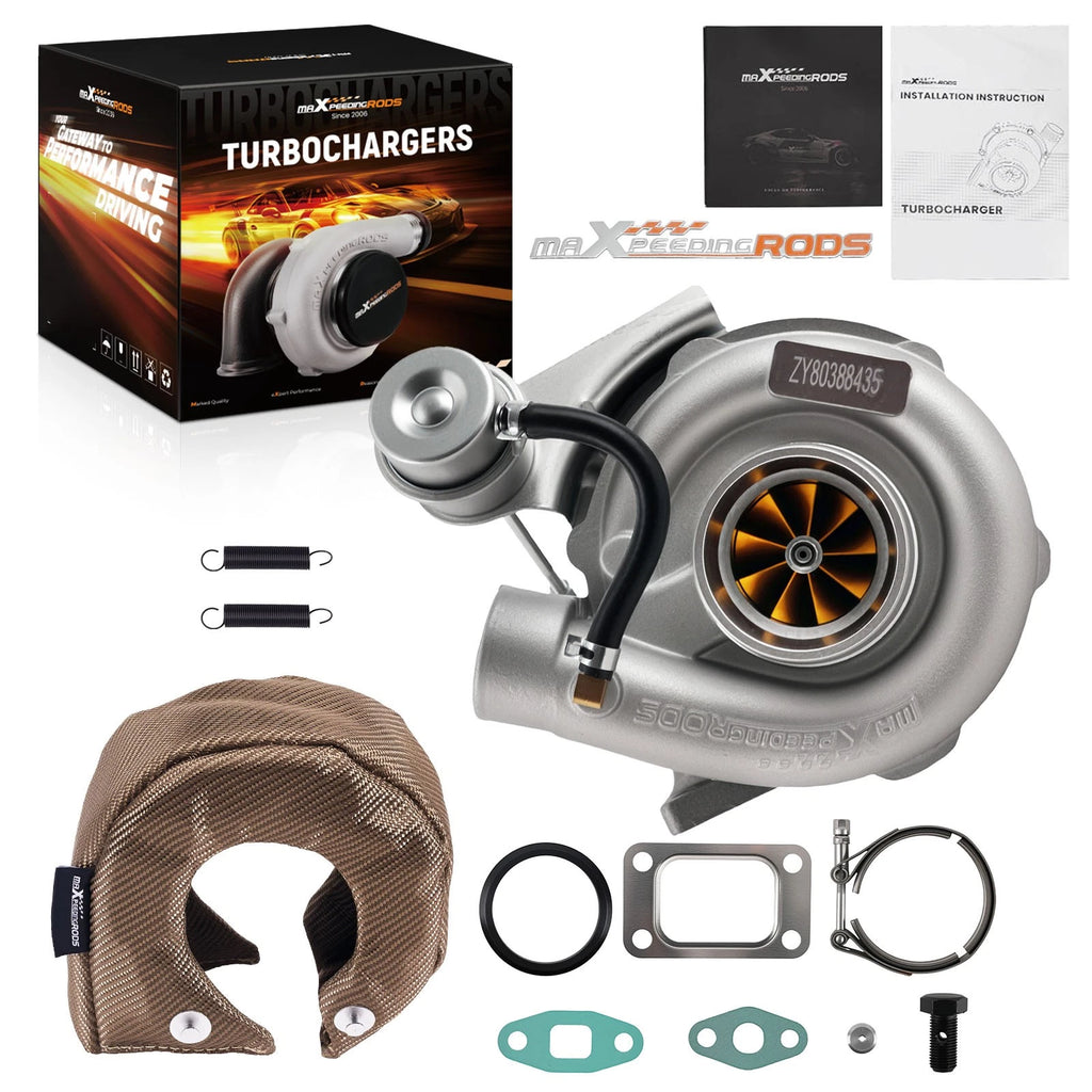 T04E T3 Billet Turbo with V-band Internal Wastegate + Heat Blanket