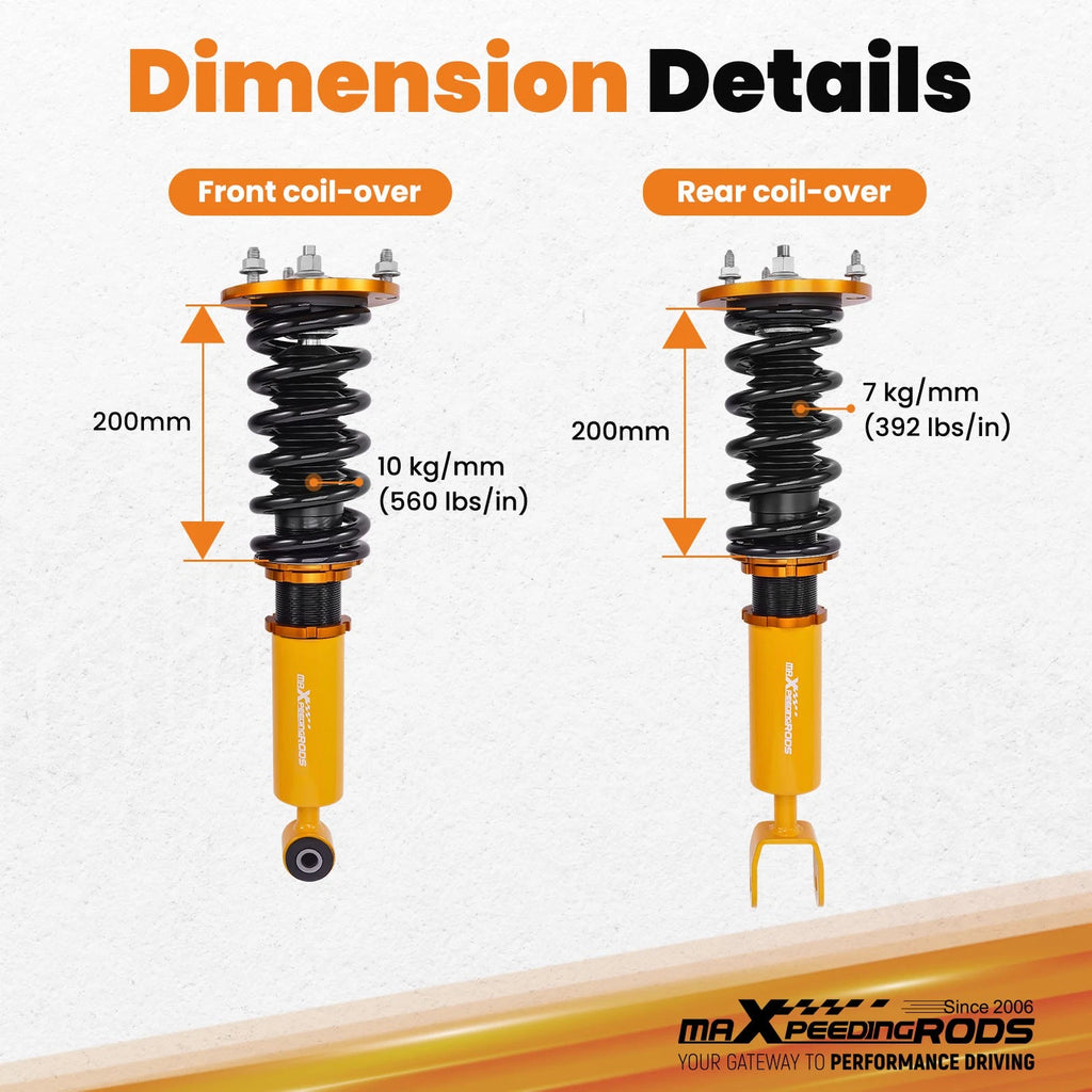Coilovers for Lexus SC300 SC400, Toyota Supra (1992-1998)