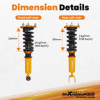 Coilovers for Lexus SC300 SC400, Toyota Supra (1992-1998)