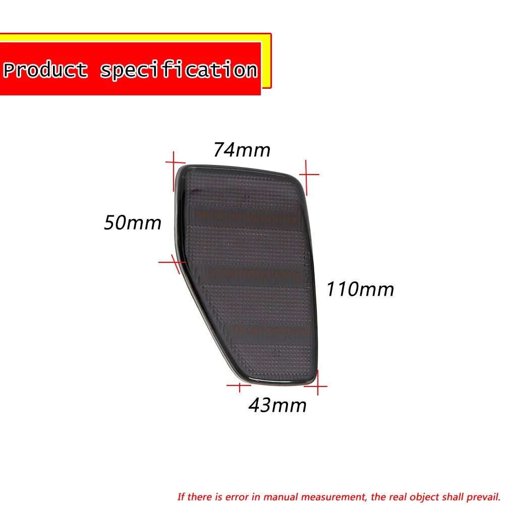 Smoked White Side Marker Lights for Hummer H3 H3T (2006–2010)