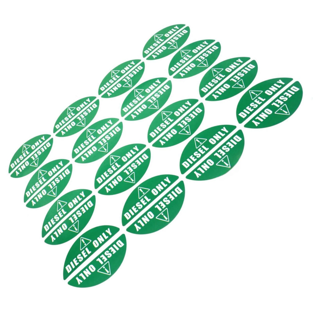 Diesel Only Sticker for Gas Cap - Green Diesel Label for Fleet Trucks
