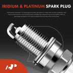 2X Ignition Coil & 4X Iridium Spark Plug for Kia Magentis (2001-2006)