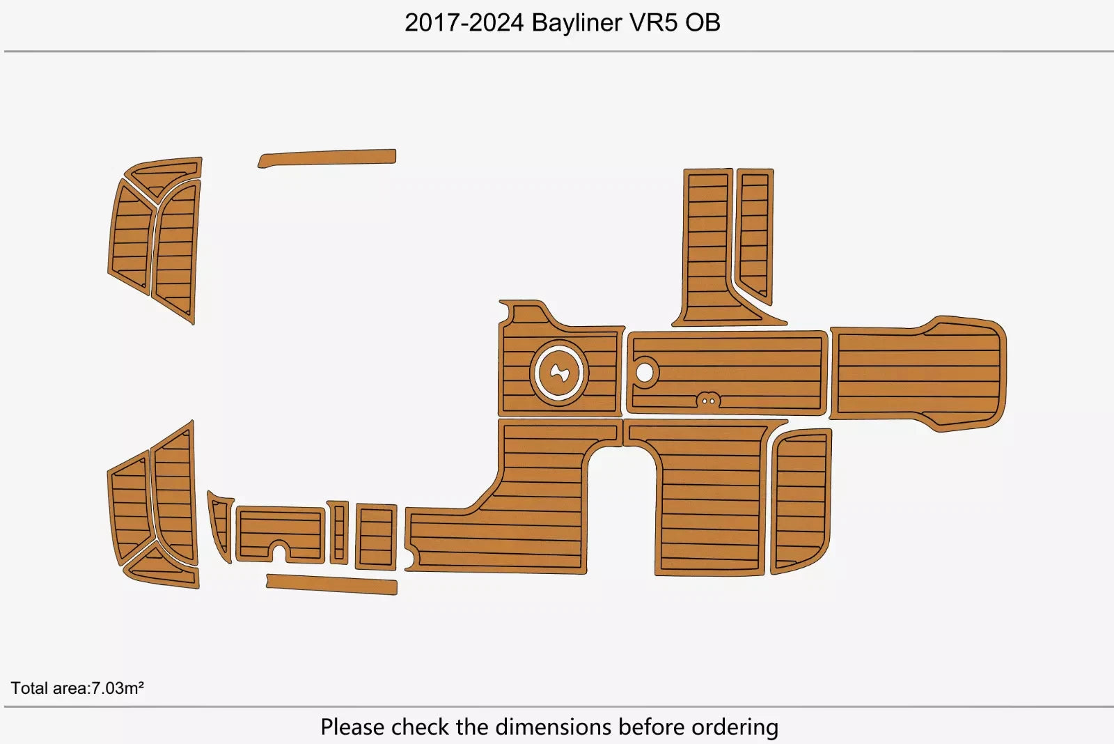 EVA Foam Teak Deck Flooring for Bayliner VR5 OB (2017–2024)