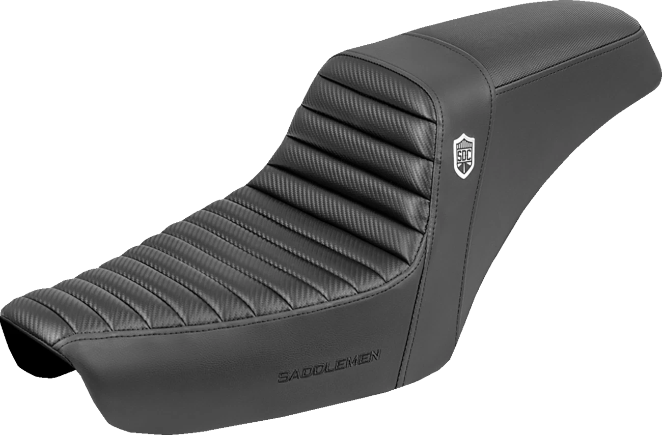 SADDLEMEN Step-Up Seat Tuck-n-Roll Black for Dyna (1996–2003) SC89604T