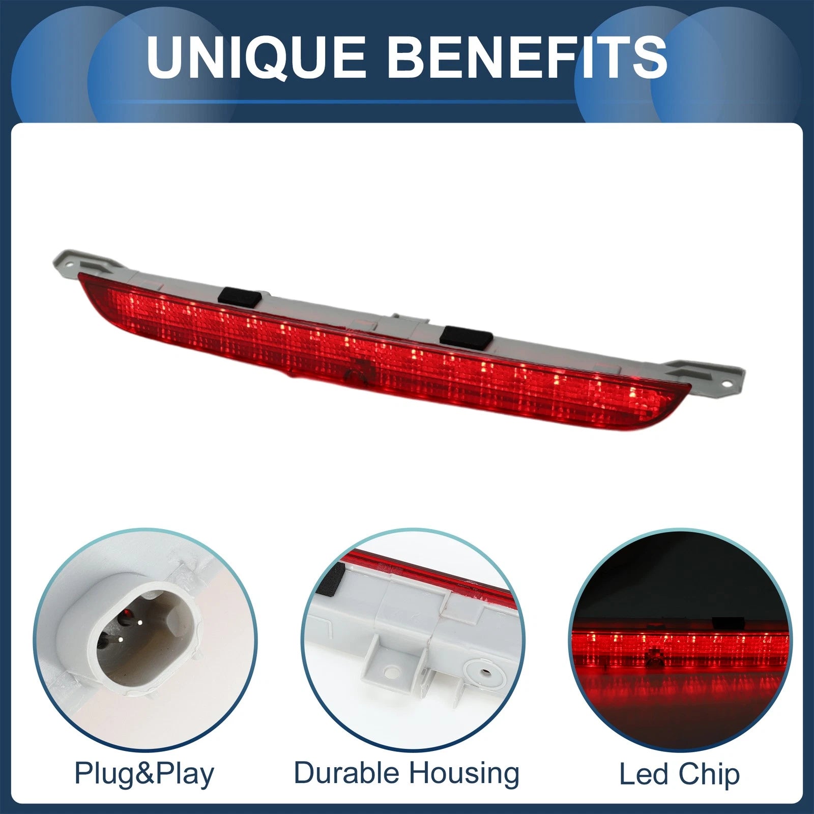 LED Third Brake Light for BMW X5 II E70 (2008–2013) Red Housing