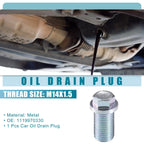 Oil Drain Plug for Mercedes-Benz 190D (1984-1989) Silver Tone