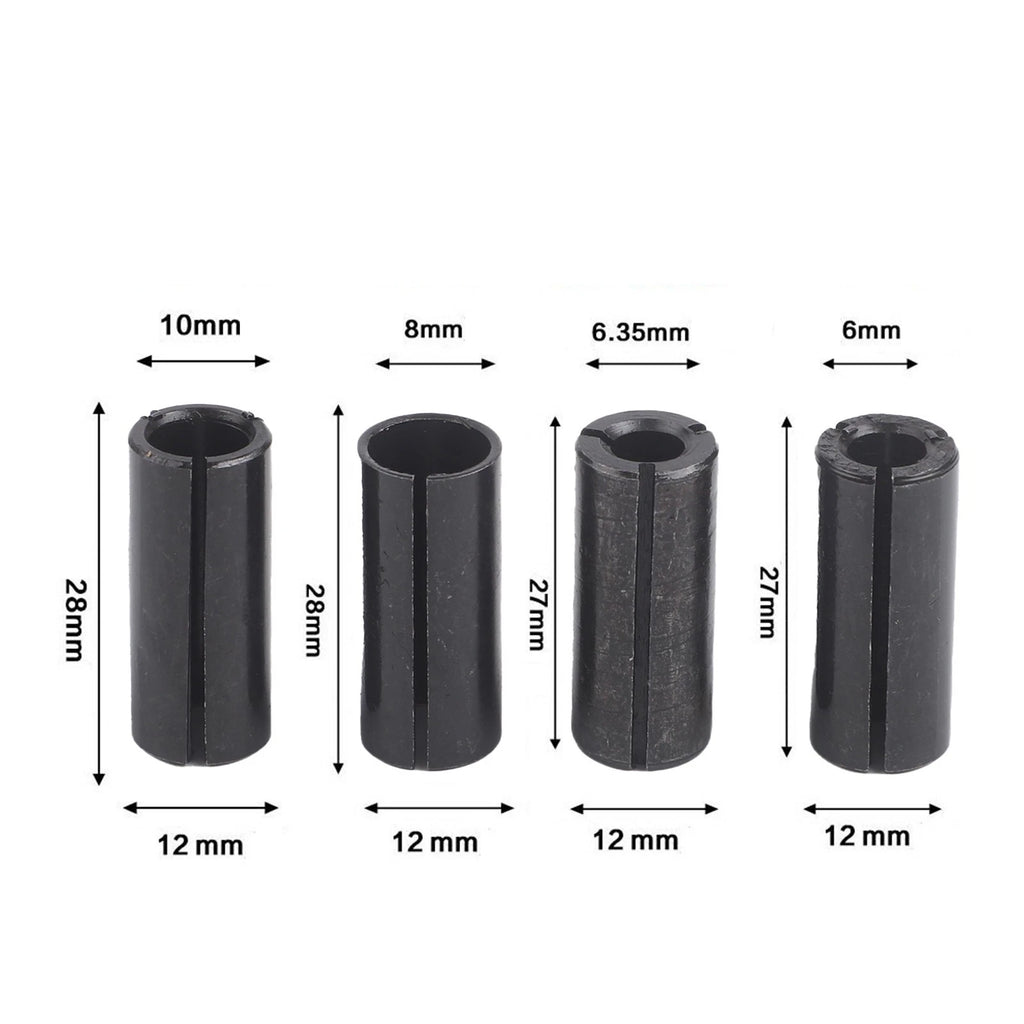 Set of 4 Conversion Collet Adapters for Machinery Accessories