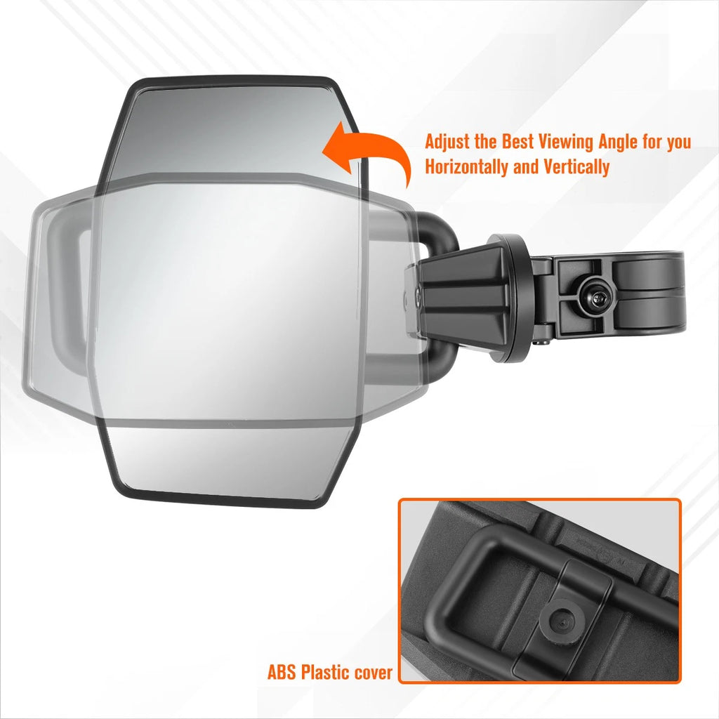 Universal UTV Side View Mirrors with Clamp for Roll Cage