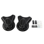 Black Rear Swingarm Axle Covers for Harley Heritage Softail (2008-2017)