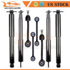 Set of 4 Gas Shock Absorbers and Sway Bar Links for Jeep Wrangler (1997–2006)