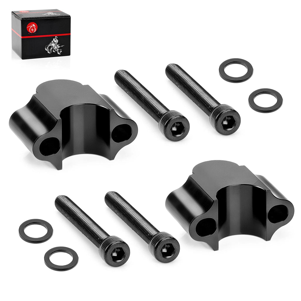 7/8" Black Handlebar Risers Bar Clamp Kit for Can-Am Honda Yamaha