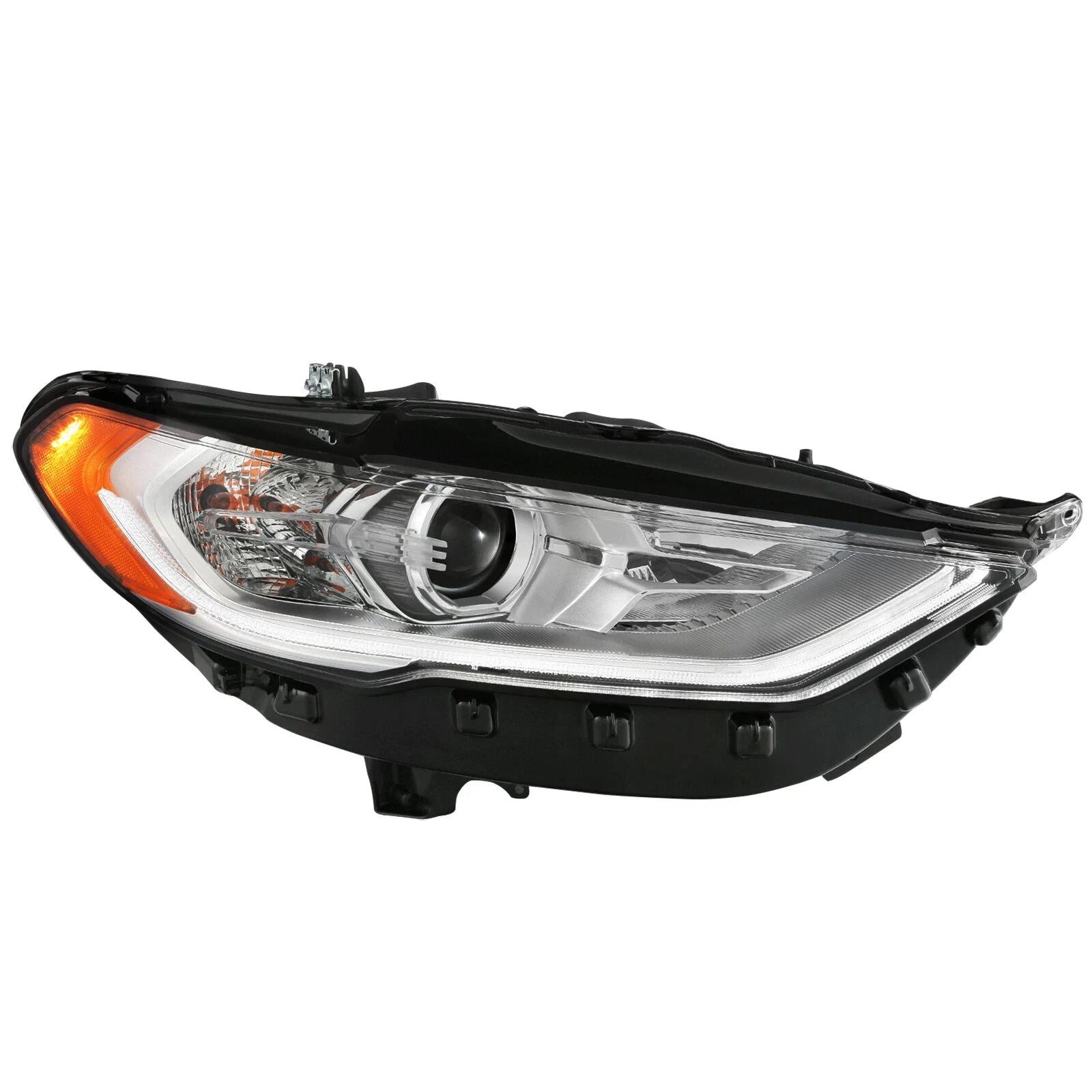 Halogen Headlight for Ford Fusion (2017–2020) w/ LED DRL, Passenger Side
