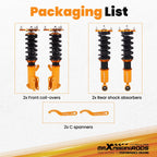 Set of 4 Adjustable Coilovers Suspension Kit for Mitsubishi Eclipse (2000-2005)