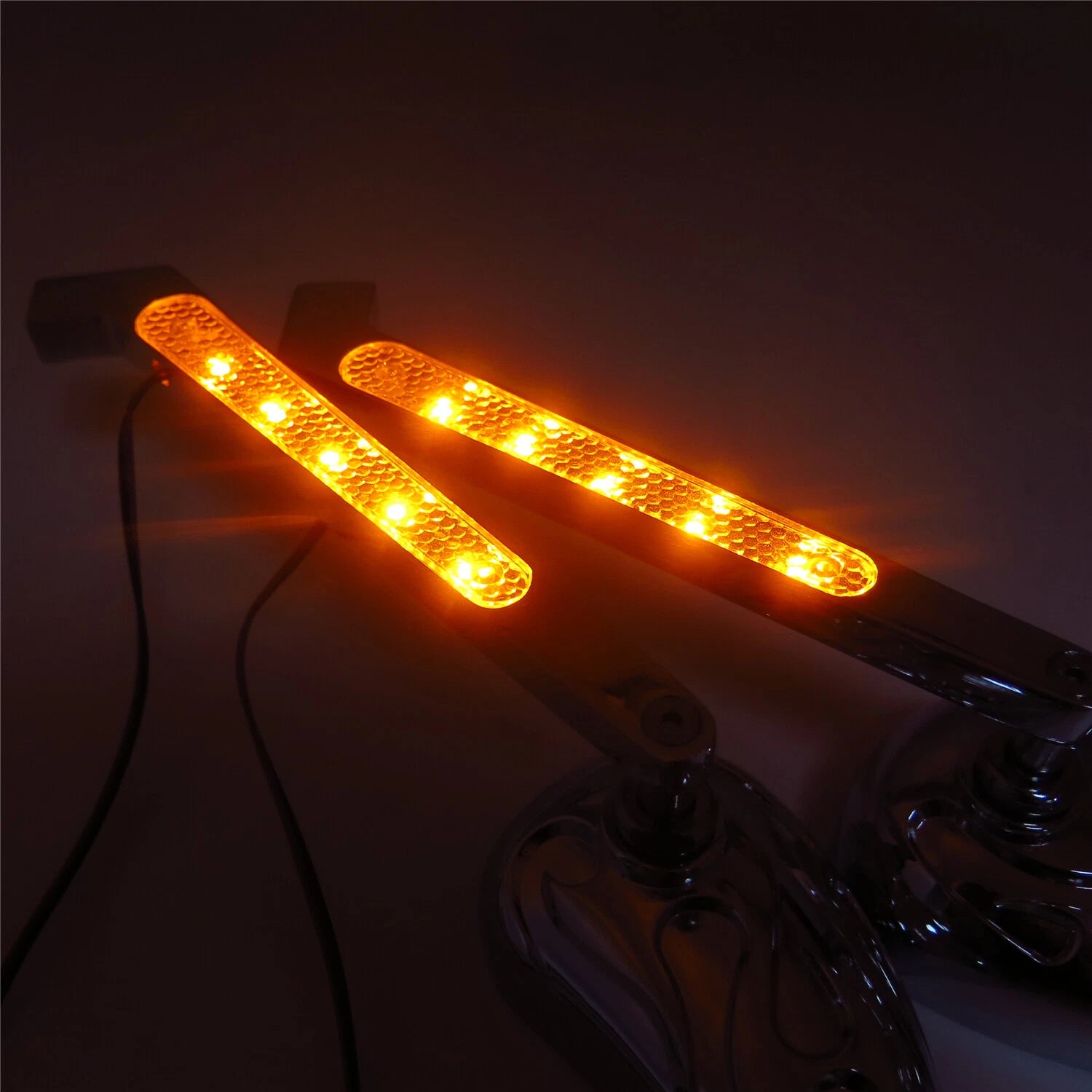 LED Turn Signal Mirror for Harley Touring Dyna Soft (All Years)