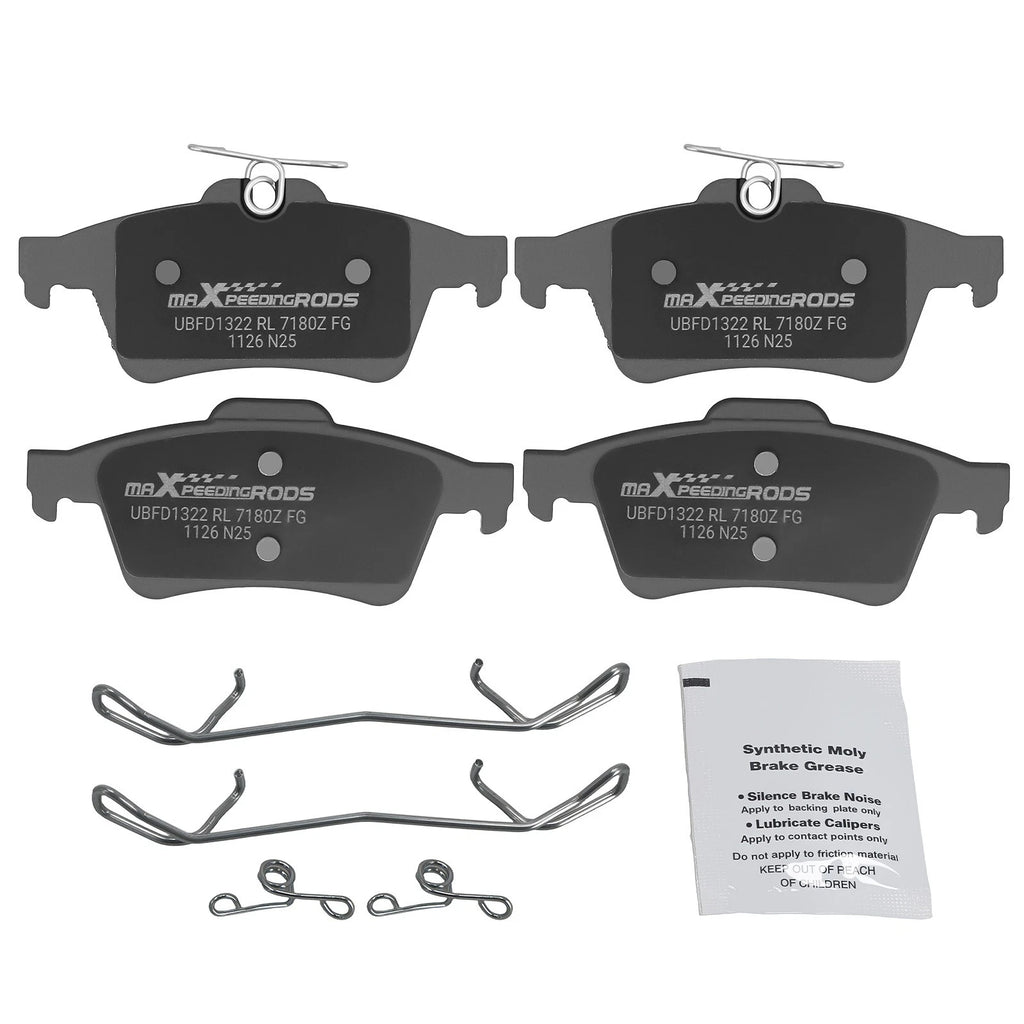 4X Rear Ceramic Brake Pads Set for Ford Transit Connect (2014–2023), Focus (2012–2018)