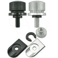 Black/Chrome Rear Fender Seat Bolt Tab Cover for Harley
