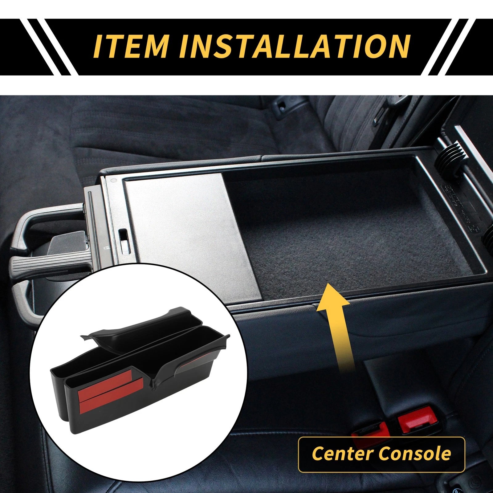 Pair Center Console Side Organizer Insert Tray for Toyota Tacoma (2016–2023)