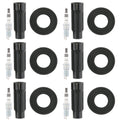 NGK 6 Ruthenium HX Spark Plugs & Denso Coil Boots Kit for Fusion Milan (2006–2012)