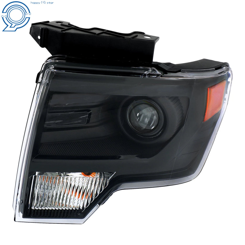 HID Projector Headlight for Ford F150 (2013–2014) Driver Left Black Housing