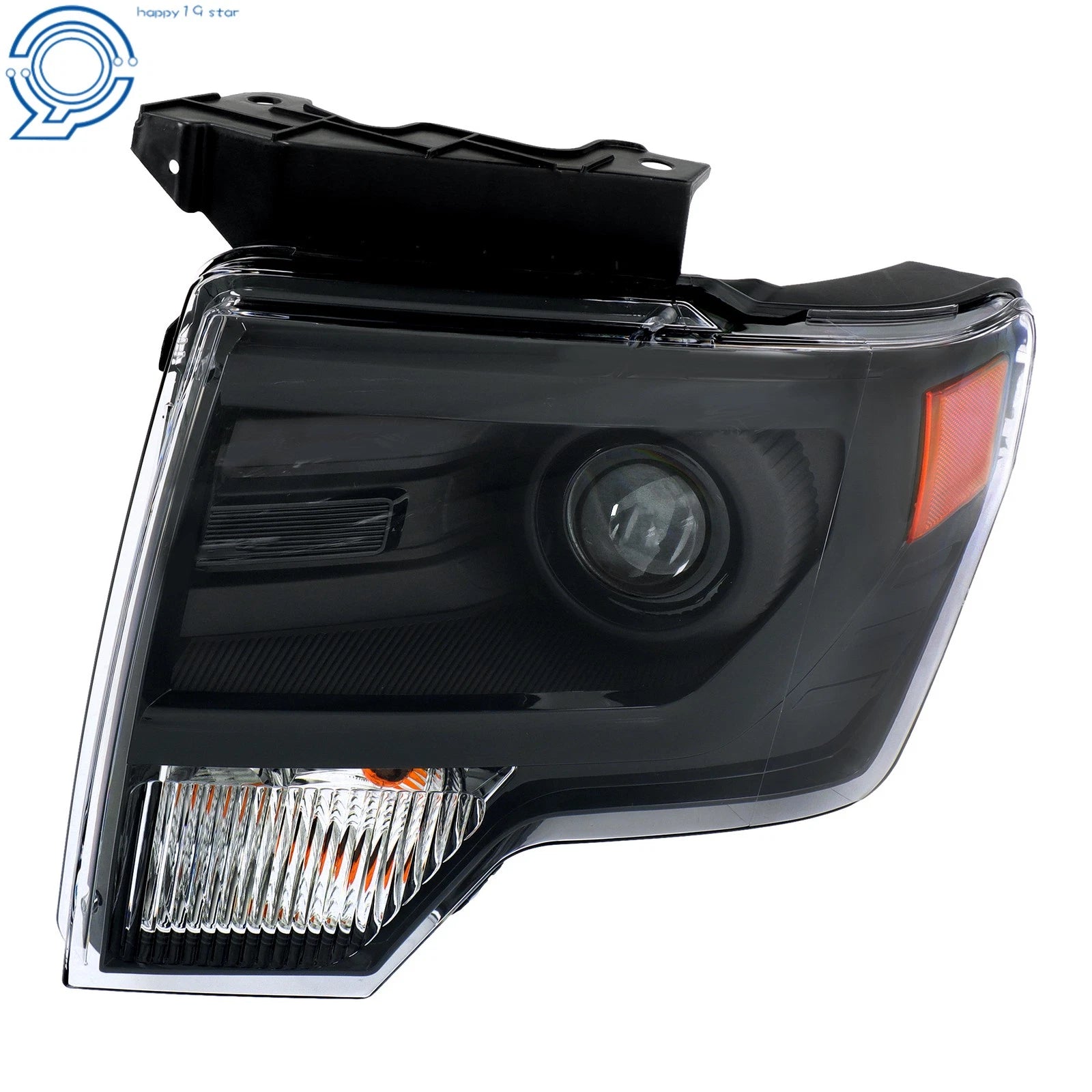 HID Projector Headlight for Ford F150 (2013–2014) Driver Left Black Housing