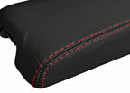 Leather Console Lid Armrest Cover for Infiniti G35 Coupe (2002–2007) Red Stitch