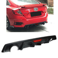 Rear Lower Bumper Diffuser with LED for Honda Civic 4DR (2016–2021)