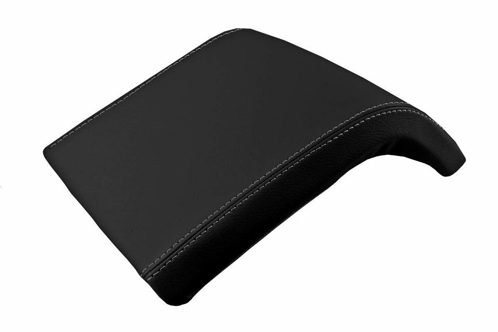 Leather Console Lid Armrest Cover for Lincoln Navigator (2007–2017) Gray Stitch