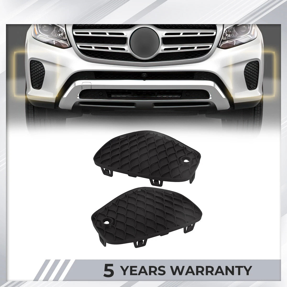 Front Bumper Cover Grille Trim for Mercedes Benz GLS450 (2017–2019)