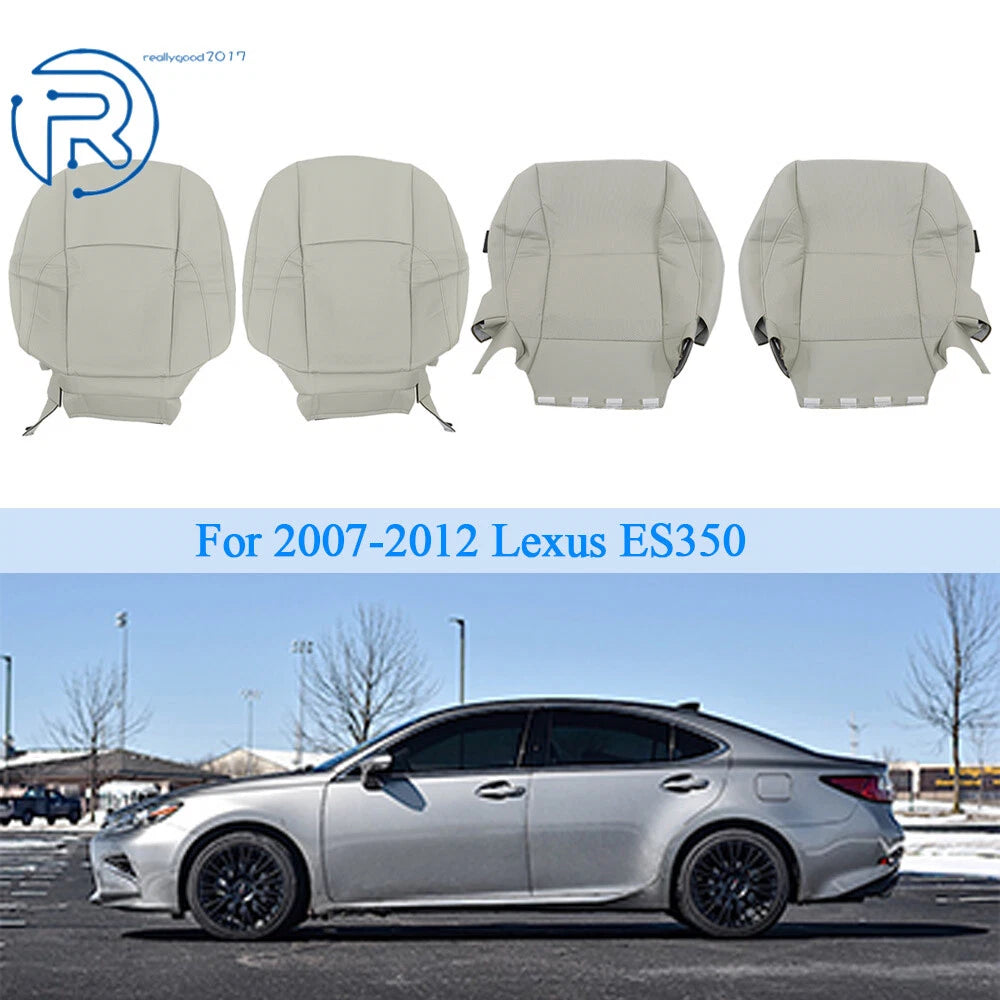 Set of 2 Front Seat Covers for Lexus ES350 (2007–2012) Light Gray