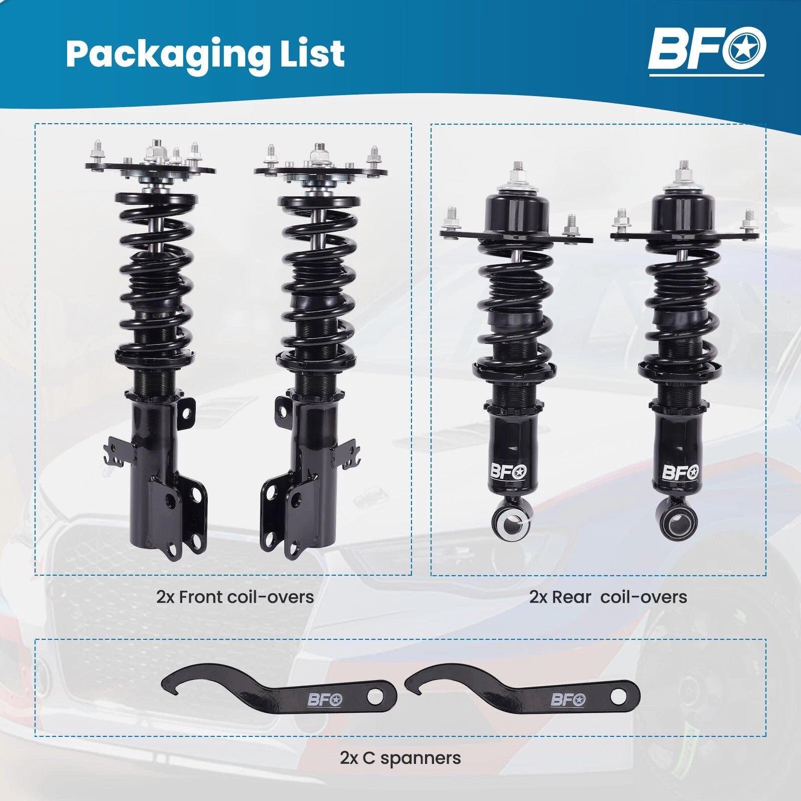 Adjustable Coilovers for Toyota Corolla (2009-2018)