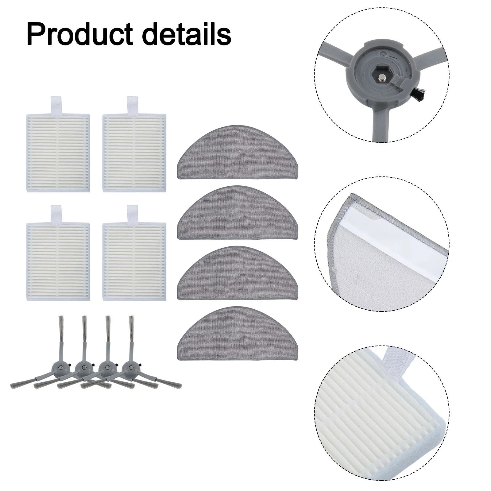 Complete Mop Cloths and Filters Set for Lydsto R1D Edge