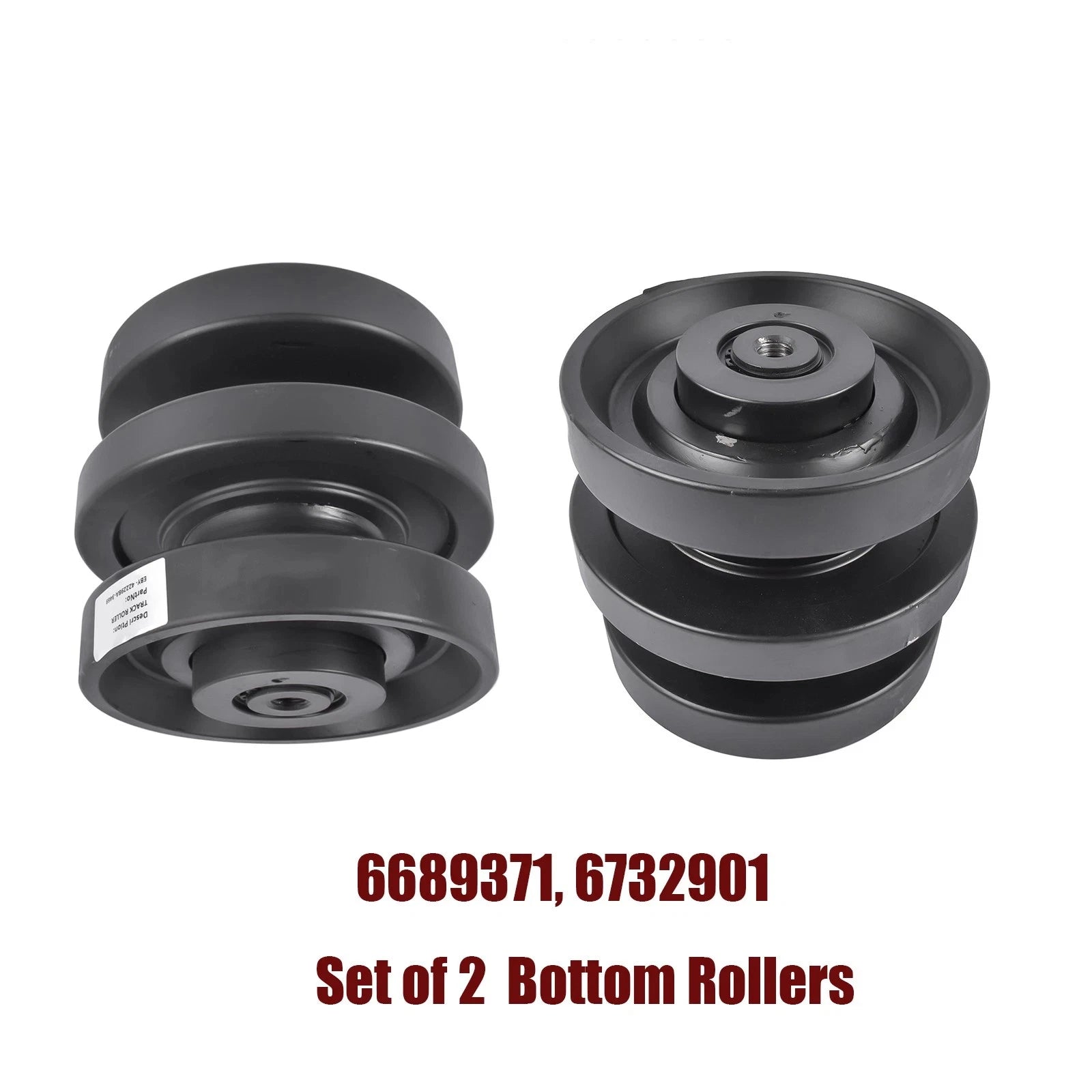 Pair Bottom Rollers for Bobcat Skid Steer Loaders (T140–T550)