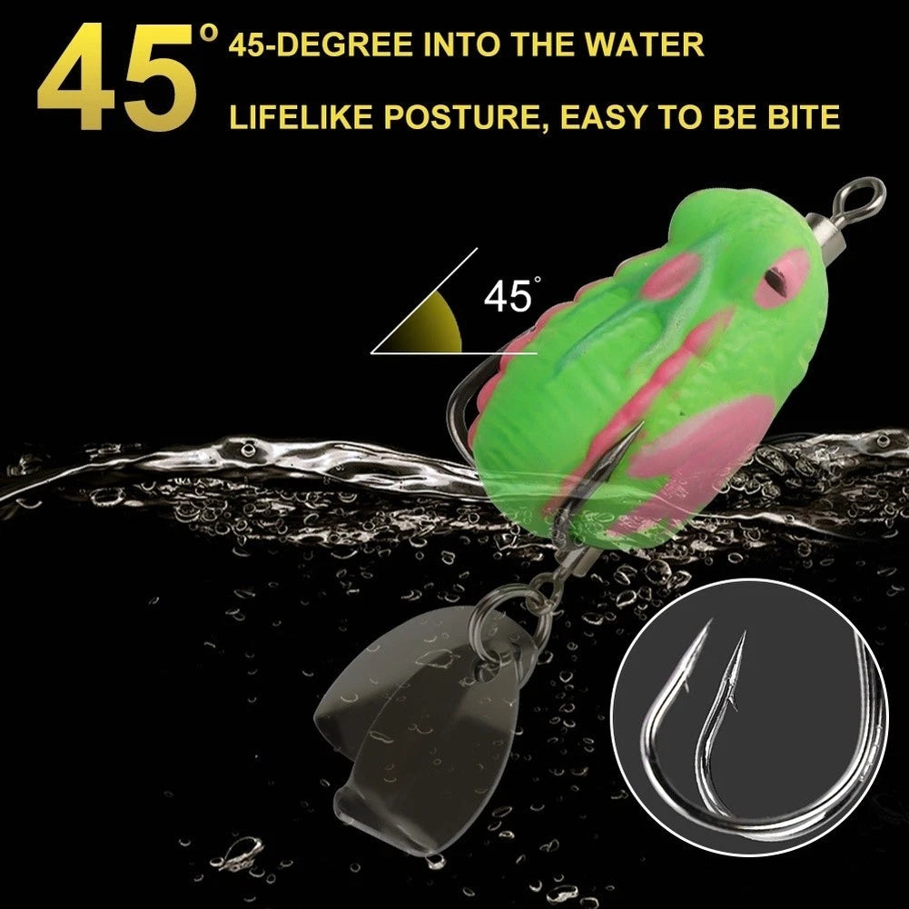 6.2cm Realistic Frog Bait for Bass Fishing (Stainless Steel)