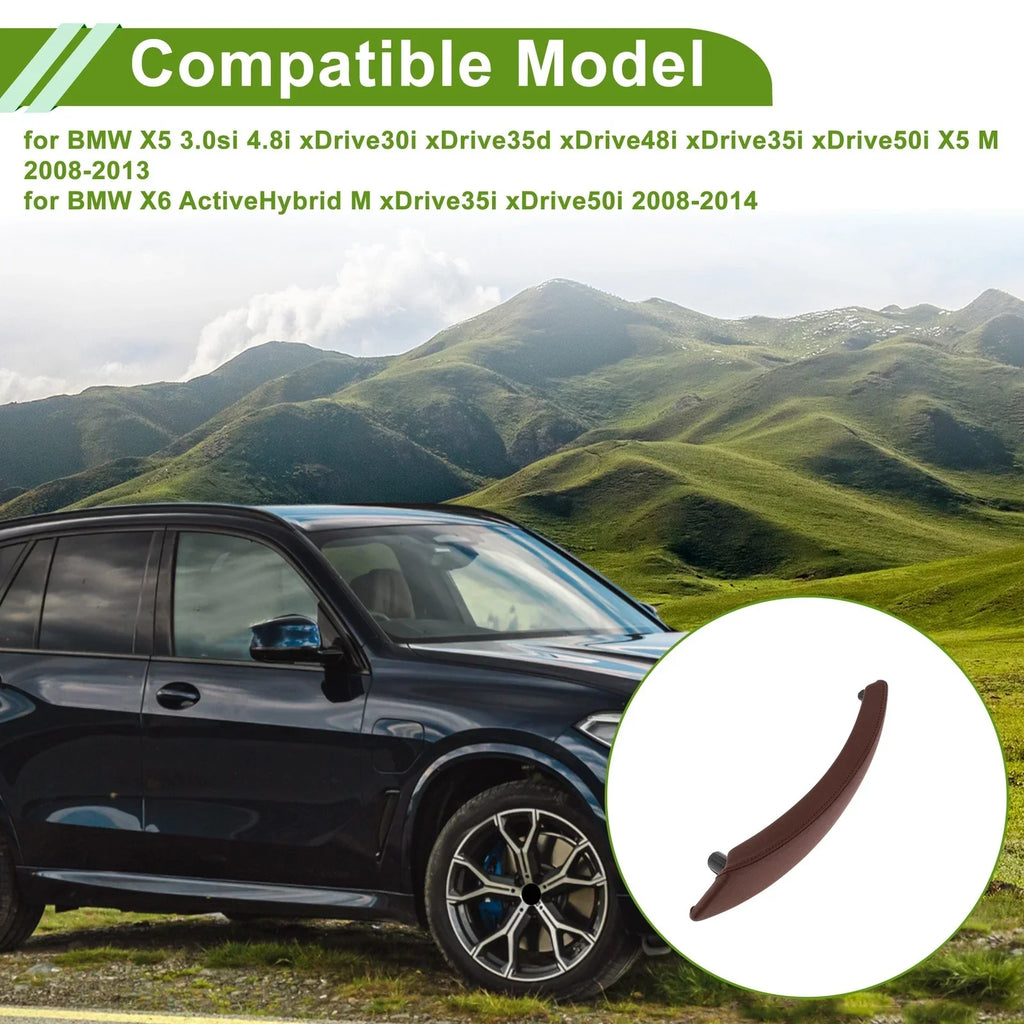 Door Panel Handle Trim Cover for BMW X5 (2008-2013) Reddish Brown