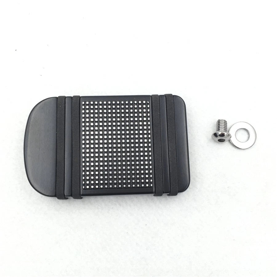 Black Aluminum Edge Cut Brake Pedal Pad Cover for Harley XL (1982–2017)