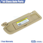 Left Driver Side Sun Visor for Honda Civic (2006-2008) Pearl Ivory