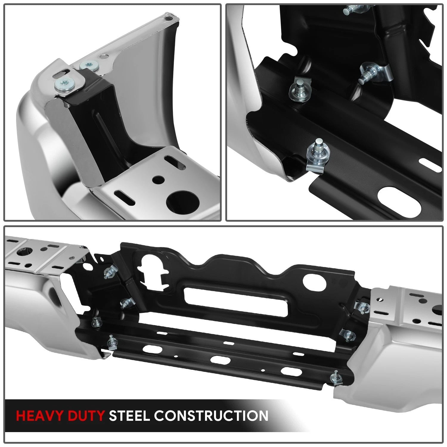 Chrome Rear Bumper Face Bar & Reinforcement for F-250 SD (2017–2022)