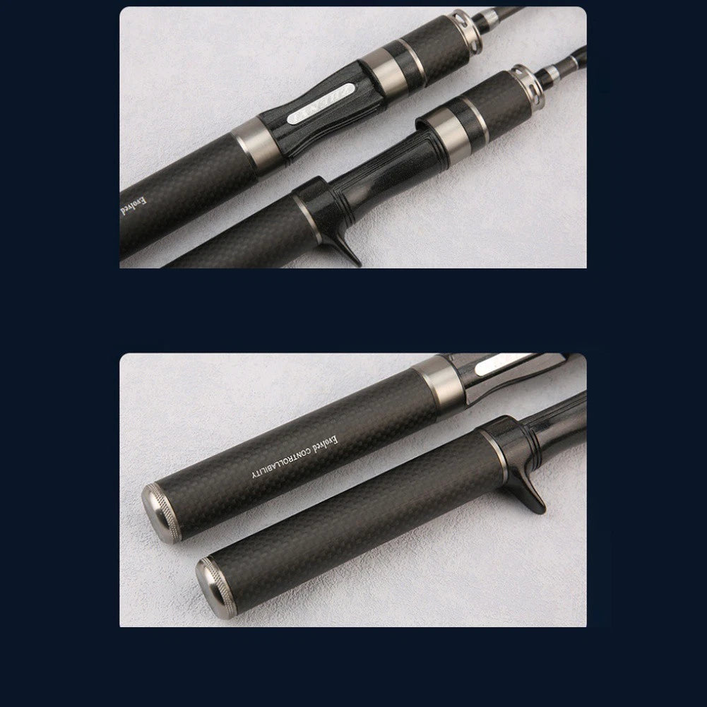 2X Ultra Short Telescopic Fishing Rod Carbon Fiber 180cm