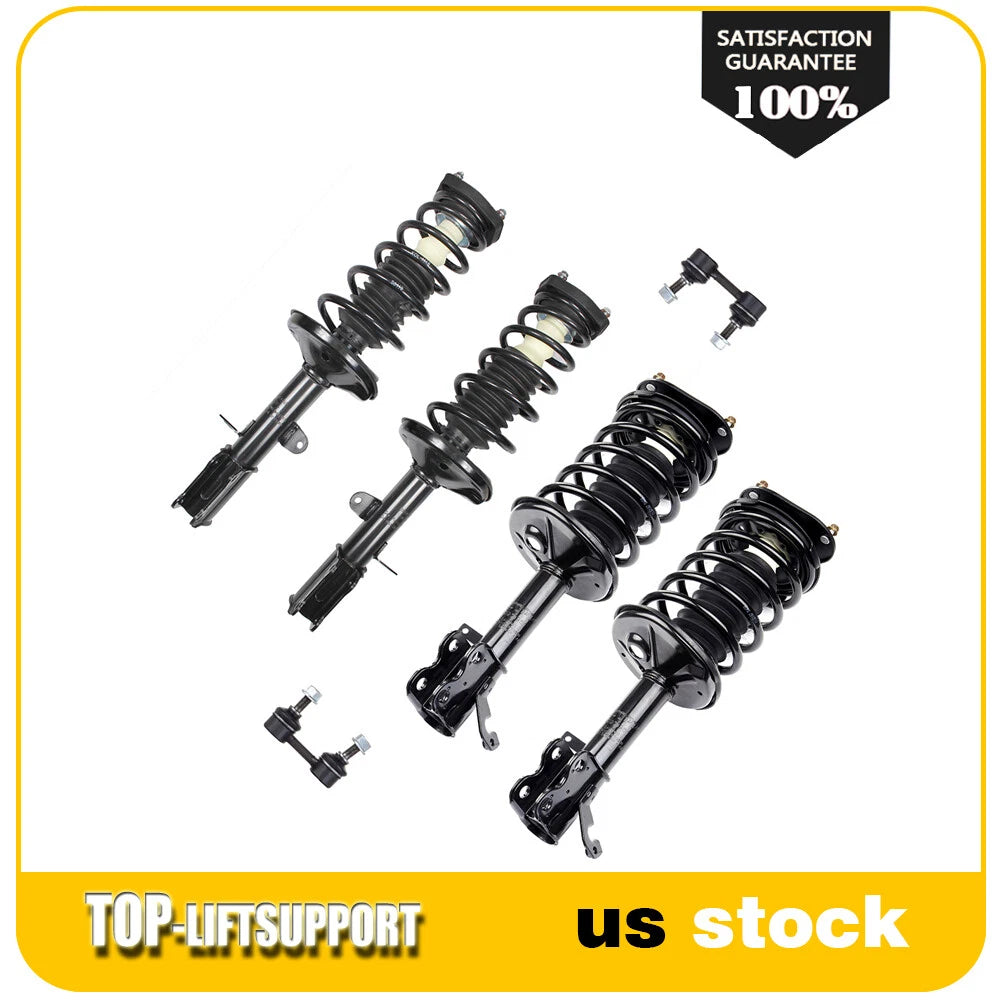 Set of 4 Strut Assembly with Sway Bars for Toyota Corolla, Chevy Geo Prizm