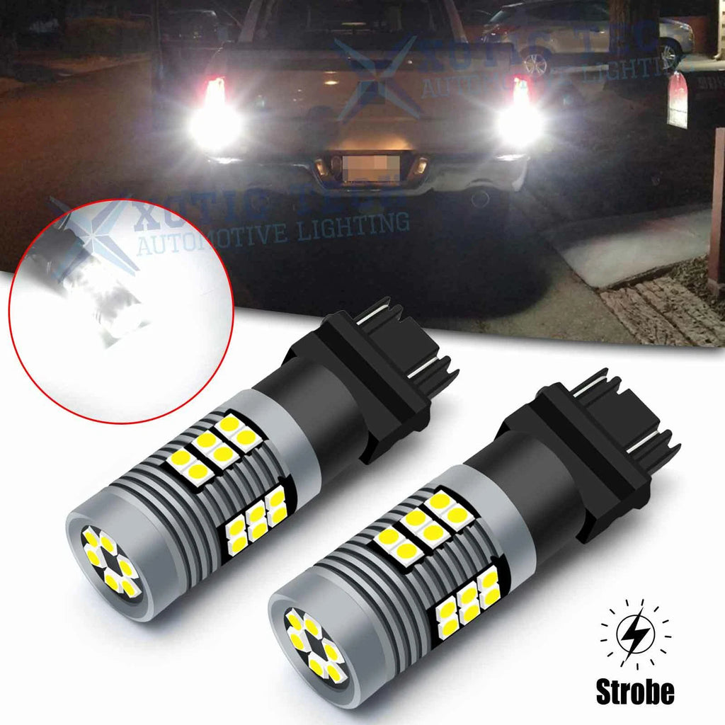 White 3157 Strobe Flash LED Reverse Light Bulb for Dodge Ram 1500-2500 (2002–2006)